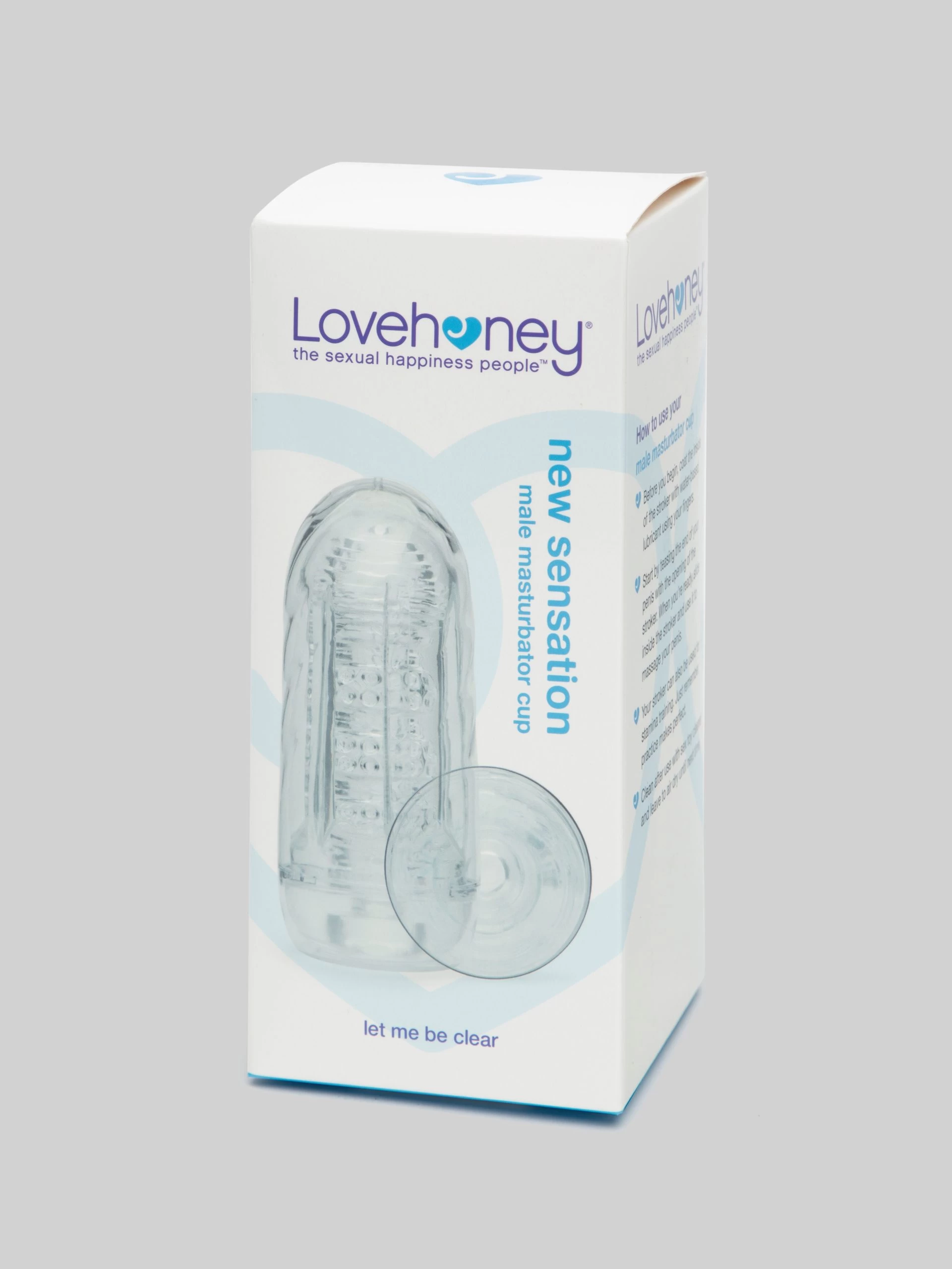 Lovehoney New Sensation Clear Textured Male Masturbator 9 Lovehoney New Sensation Clear Textured Male Masturbator - Image 7