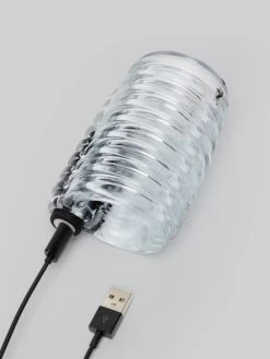 Lovehoney Open Invite Clear Rechargeable Vibrating Male Stroker -Online Sex toys shop 84535 a47125 clear 004