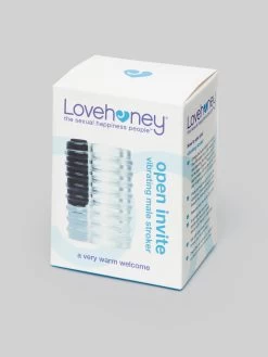 Lovehoney Open Invite Clear Rechargeable Vibrating Male Stroker -Online Sex toys shop 84535 a47125 clear 005
