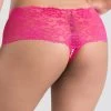 Lovehoney Pink Lace Crotchless Pearl Shorts