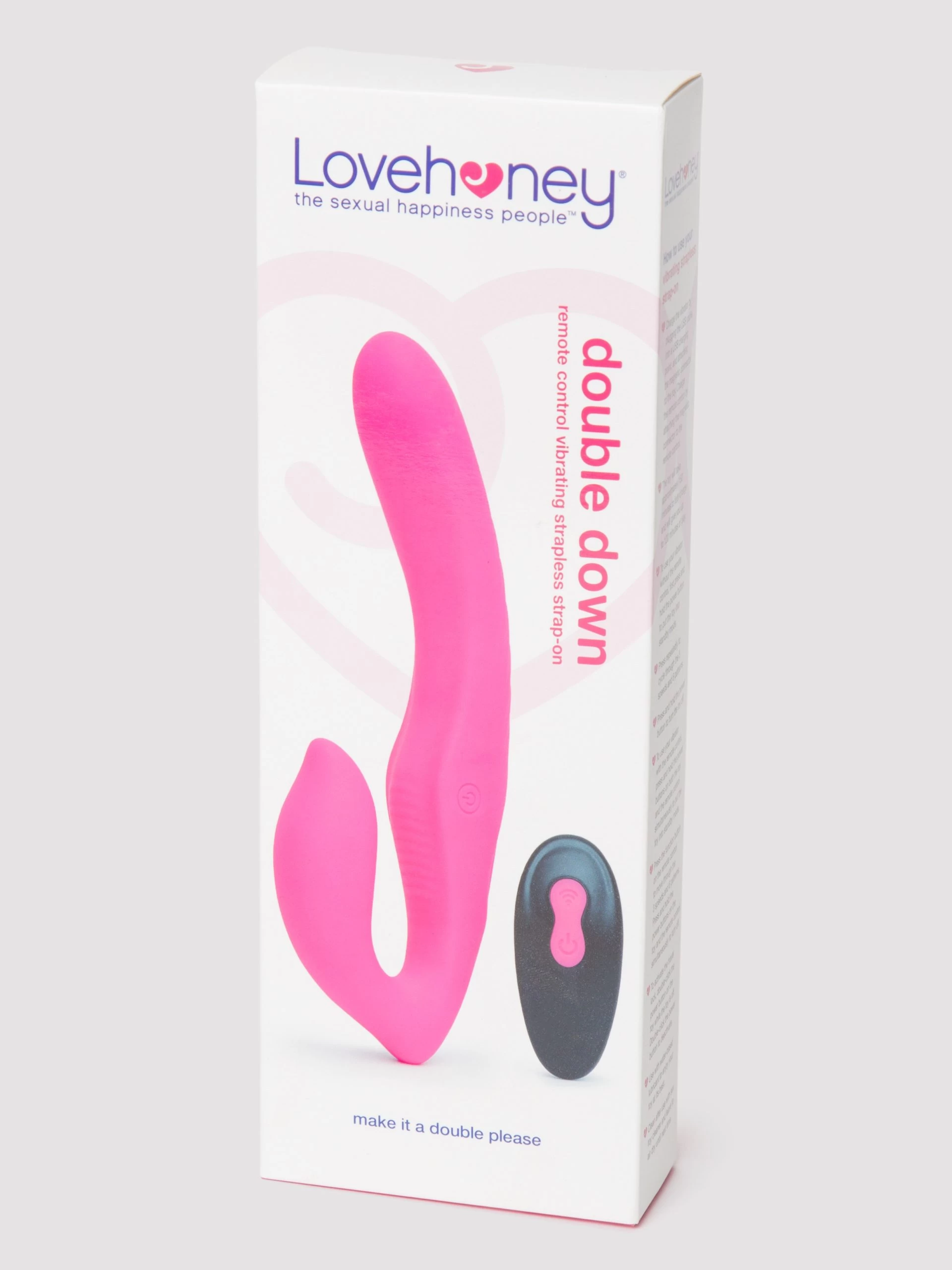 Lovehoney Double Down Rechargeable Remote Control Vibrating Strapless Strap-On 8 Lovehoney Double Down Rechargeable Remote Control Vibrating Strapless Strap-On - Image 6