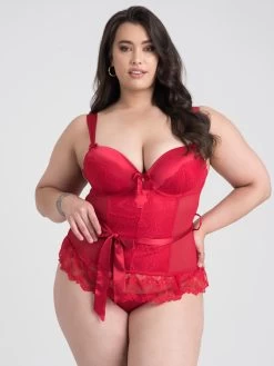 Lovehoney Plus Size Moonlight Desire Red Satin Crotchless Basque Set 11 Lovehoney Plus Size Moonlight Desire Red Satin Crotchless Basque Set -Online Sex toys shop 84739 a47275 red x size 004