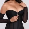 Lovehoney Secret Silhouette Black Steel-Boned Long Sleeve Corset 1 Lovehoney Secret Silhouette Black Steel-Boned Long Sleeve Corset -Online Sex toys shop 84790 a47299 black regular 000