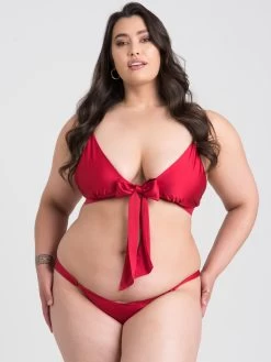 Lovehoney Plus Size Unwrap Me Red Satin Bra Gift Set -Online Sex toys shop 84810 a47306 red x size 002