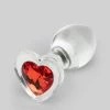 Lovehoney Sensual Glass Jeweled Heart Butt Plug 3 Inch -Online Sex toys shop 84984 a47436 clear 000