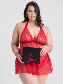 Lovehoney Plus Size Red Babydoll Gift Set