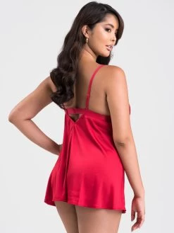 Lovehoney Unwrap Me Red Satin Babydoll Gift Set -Online Sex toys shop 85009 a47460 red regular 003
