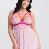 Lovehoney Tiger Lily Pink Lace Babydoll Set