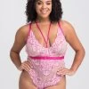 Lovehoney Plus Size Tiger Lily Pink Lace Teddy -Online Sex toys shop 85043 a47481 pink x size 000