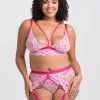 Lovehoney Plus Size Tiger Lily Pink Lace Bra Set -Online Sex toys shop 85045 a46338 pink x size 000