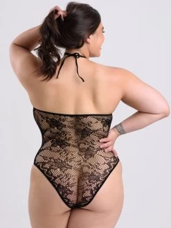Lovehoney Plus Size Treasure Chest Black Lace Crotchless Teddy -Online Sex toys shop 85054 a47490 black x size 002