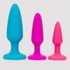 Rainbow Tapered Silicone Butt Plug Set (3-Piece)