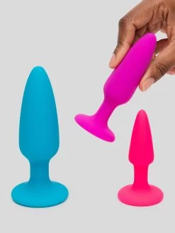 Rainbow Tapered Silicone Butt Plug Set (3-Piece) -Online Sex toys shop 85132 a47556 blue 002