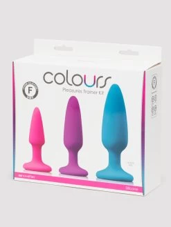 Rainbow Tapered Silicone Butt Plug Set (3-Piece) -Online Sex toys shop 85132 a47556 blue 005