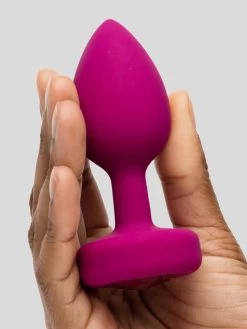 B-Vibe Remote Control Rechargeable Vibrating Silicone Jewelled Butt Plug -Online Sex toys shop 85133 a47557 pink 004