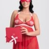Lovehoney Sweet Love Red Babydoll Set And Eye Mask -Online Sex toys shop 85153 a46360 red regular 000