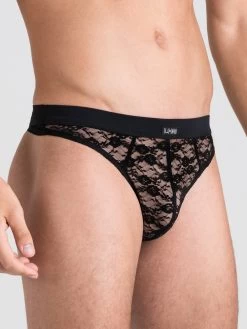 LHM Black Lace Thong