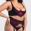 Lovehoney Plus Size Boudoir Belle Cherry Quarter Cup Bra Set