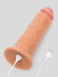 King Cock Elite Dual-Density Vibrating Realistic Dildo Flesh Tan 8 Inch -Online Sex toys shop 85472 a47808 flesh tan 003