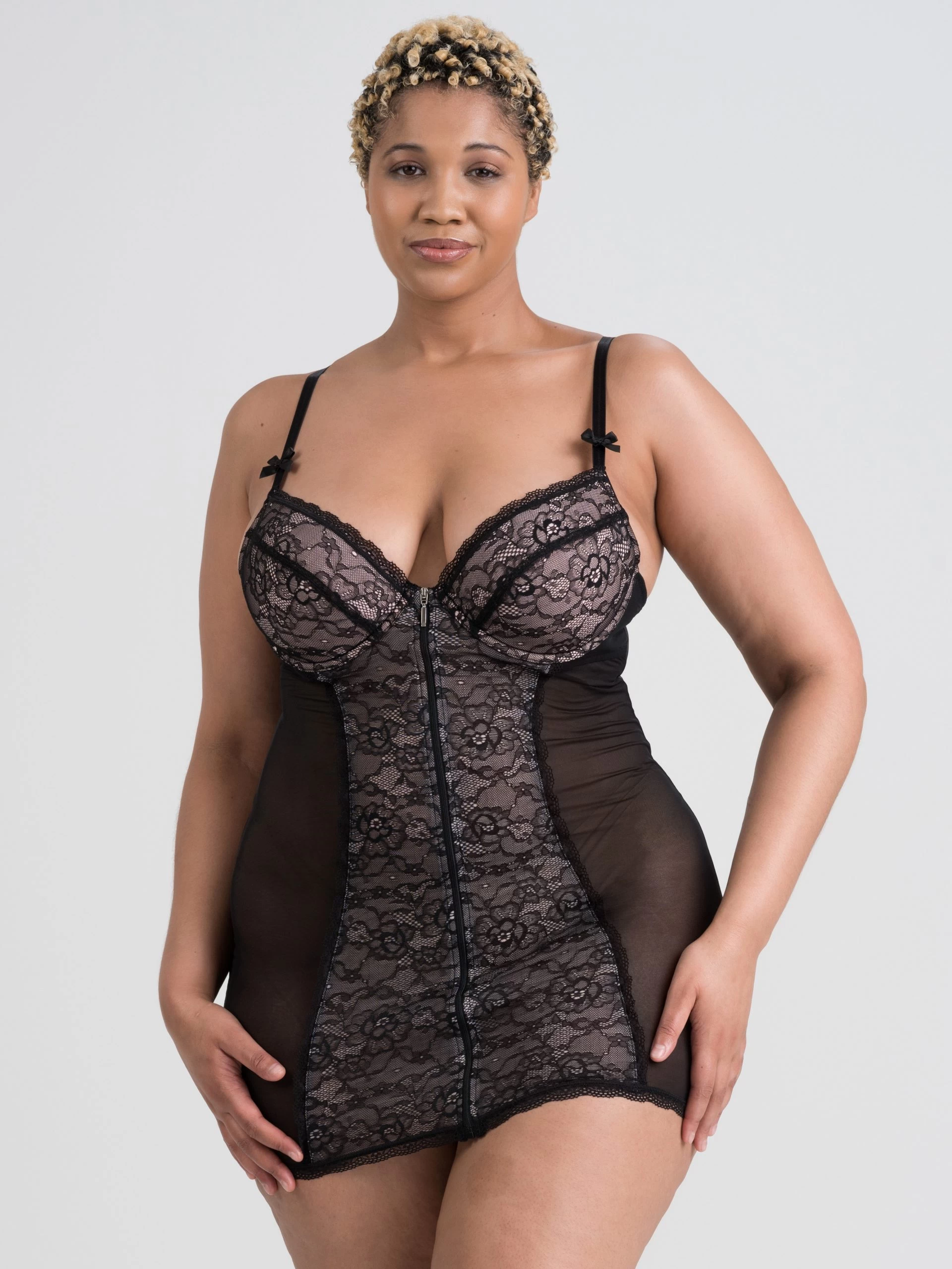 Lovehoney Plus Size Entice Me Black Lace Dress 3 Lovehoney Plus Size Entice Me Black Lace Dress
