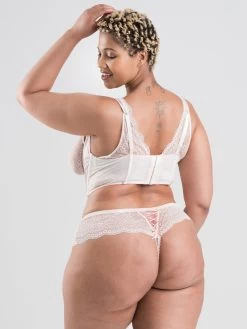 Lovehoney Plus Size Vintage Romance Sheer Ivory Lace Bra And Corset Set -Online Sex toys shop 85585 a47882 ivory x size 001