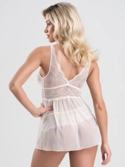 Lovehoney Vintage Romance Sheer Ivory Lace Babydoll Corset Set 11 Lovehoney Vintage Romance Sheer Ivory Lace Babydoll Corset Set -Online Sex toys shop 85588 a47884 ivory regular 004