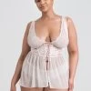 Lovehoney Plus Size Vintage Romance Sheer Ivory Lace Babydoll And Corset Set 1 Lovehoney Plus Size Vintage Romance Sheer Ivory Lace Babydoll And Corset Set -Online Sex toys shop 85590 a47884 ivory x size 000