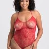 Lovehoney Plus Size Red Crotchless Lace Spaghetti Strap Teddy -Online Sex toys shop 85644 a34590 red x size 000
