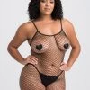 Lovehoney Plus Size Black Fishnet Mini Dress -Online Sex toys shop 85646 a32666 black x size 000
