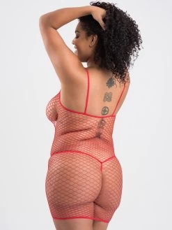 Lovehoney Plus Size Red Fishnet Mini Dress 6 Lovehoney Plus Size Red Fishnet Mini Dress -Online Sex toys shop 85648 a32666 red x size 001