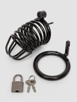 DOMINIX Deluxe Chastity Cock Cage 4.5 Inch 9 DOMINIX Deluxe Chastity Cock Cage 4.5 Inch -Online Sex toys shop 85707 a47997 black 003