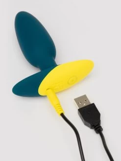 ROMP Bass Rechargeable Silicone Vibrating Butt Plug 3.5 Inches -Online Sex toys shop 85729 a48017 blue 002