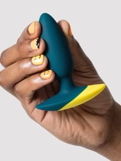 ROMP Bass Rechargeable Silicone Vibrating Butt Plug 3.5 Inches -Online Sex toys shop 85729 a48017 blue 003