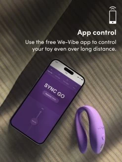 We-Vibe Sync Go App Controlled Rechargeable Clitoral And G-Spot Vibrator 16 We-Vibe Sync Go App Controlled Rechargeable Clitoral And G-Spot Vibrator -Online Sex toys shop 85837 a48106 purple 005