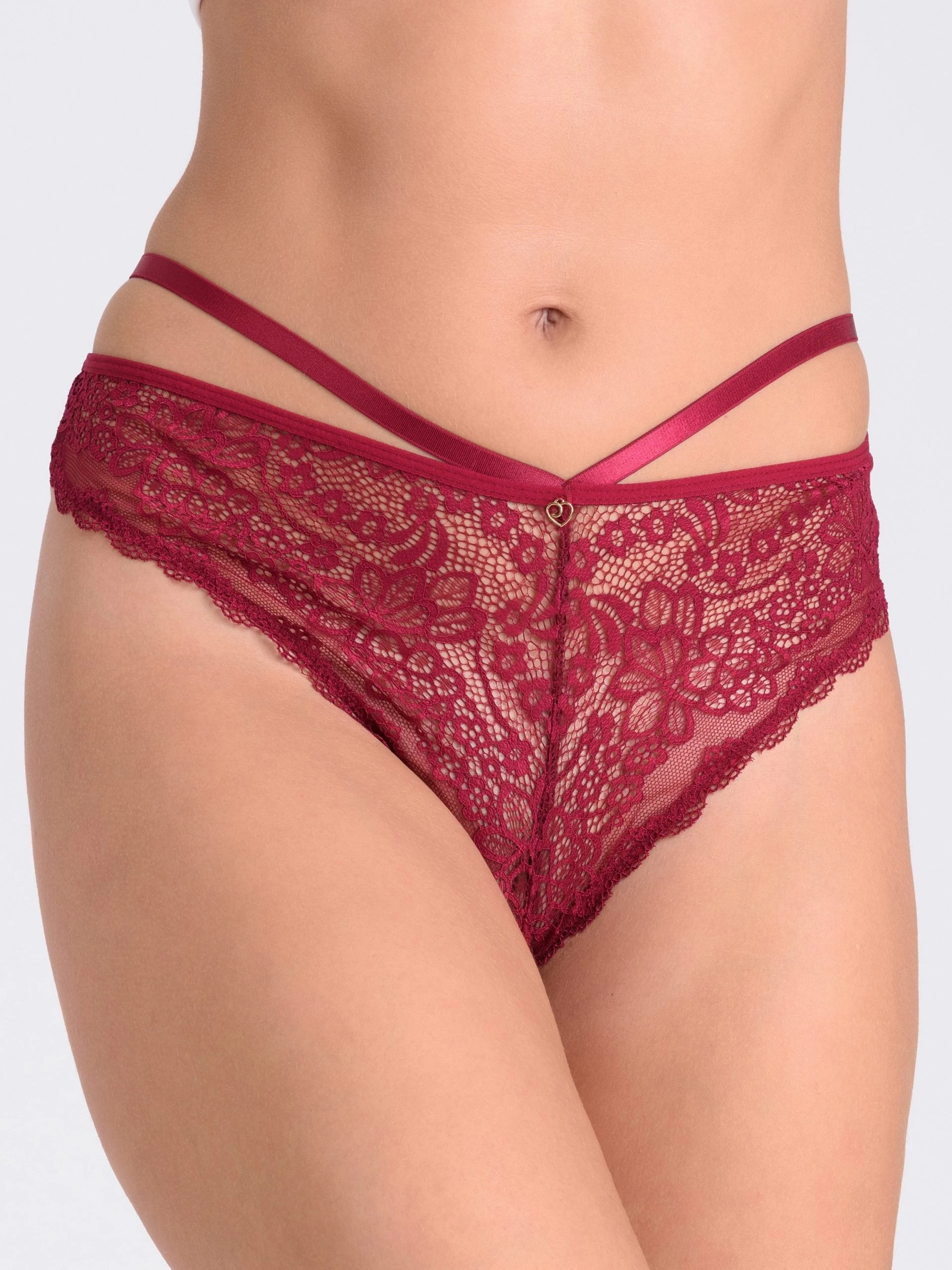 Lovehoney Late Night Liaison Wine Crotchless Thong 3 Lovehoney Late Night Liaison Wine Crotchless Thong