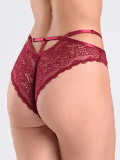 Lovehoney Late Night Liaison Wine Crotchless Brazilian Panties -Online Sex toys shop 85843 a48112 wine regular 001