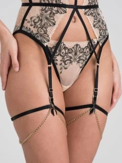 Lovehoney Black And Gold Chain Garters