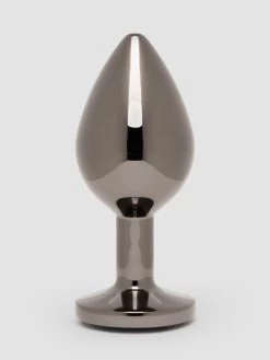 Lovehoney Gunmetal Jewelled Metal Medium Butt Plug 3 Inch -Online Sex toys shop 85887 a45717 grey 001
