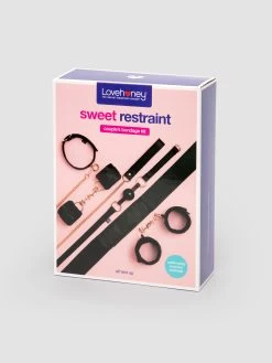 Lovehoney Sweet Restraint Recycled Couple's Bondage Kit (5 Piece) 15 Lovehoney Sweet Restraint Recycled Couple's Bondage Kit (5 Piece) -Online Sex toys shop 85889 a48154 black 006