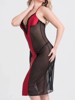 Lovehoney Empress Red Satin Long Slip -Online Sex toys shop 85932 a48190 red regular 002