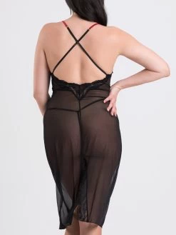 Lovehoney Plus Size Empress Red Satin And Mesh Long Slip 9 Lovehoney Plus Size Empress Red Satin And Mesh Long Slip -Online Sex toys shop 85933 a48190 red x size 002