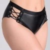 Lovehoney Fierce Leather Look Lace-Up Black Crotchless Open-Back Panties -Online Sex toys shop 85958 a48205 black regular 000