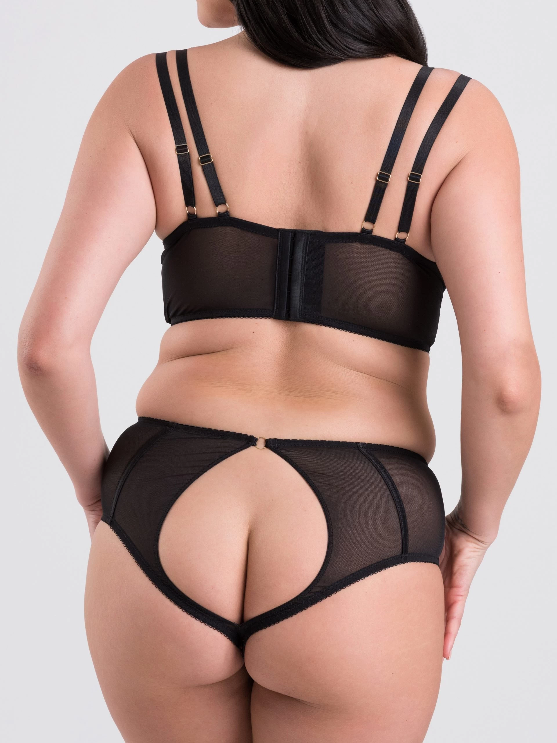 Lovehoney Plus Size Dark Paradise Black And Copper Crotchless Bra Set 7 Lovehoney Plus Size Dark Paradise Black And Copper Crotchless Bra Set - Image 5