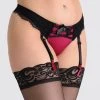 Lovehoney Boudoir Belle Cherry Garter Thong -Online Sex toys shop 86010 a48235 black regular 000
