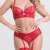 Lovehoney Parisienne Charm Red Lace Crotchless Bra Set -Online Sex toys shop 86026 a47870 red regular 000
