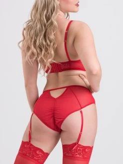 Lovehoney Parisienne Charm Red Lace Crotchless Bra Set -Online Sex toys shop 86026 a47870 red regular 002