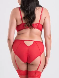 Lovehoney Plus Size Parisienne Charm Red Lace Crotchless Bra Set -Online Sex toys shop 86027 a47870 red x size 002