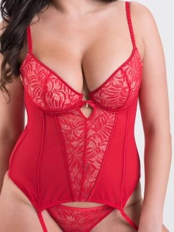Lovehoney Plus Size Parisienne Charm Red Lace Basque Set -Online Sex toys shop 86033 a48249 red x size 004