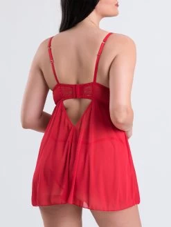 Lovehoney Plus Size Parisienne Charm Red Lace Babydoll Set -Online Sex toys shop 86039 a47872 red x size 002