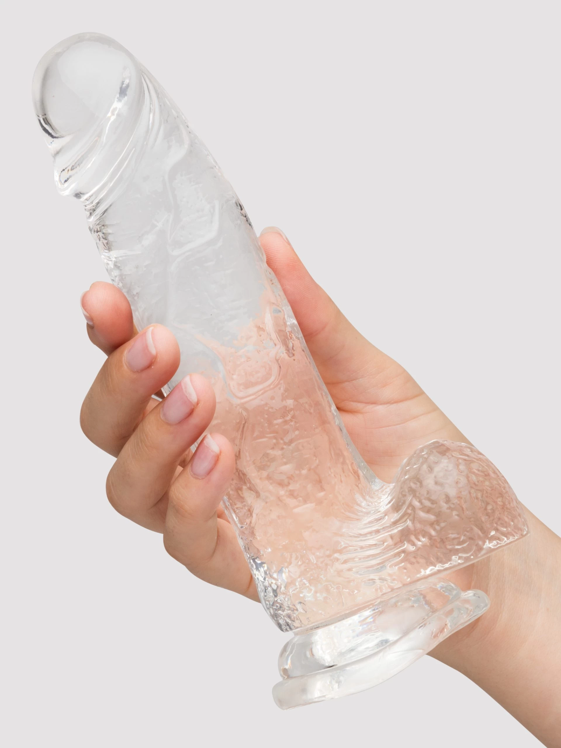Lovehoney Enjoy Clear Dildo With Balls 8 Inch 6 Lovehoney Enjoy Clear Dildo With Balls 8 Inch - Image 5